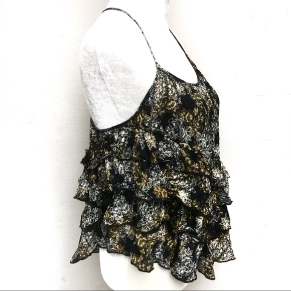 💎 Free People asymmetric floral ruffle blouse - Picture 4 of 8